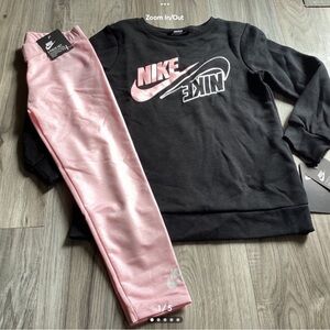 Nike girls crewneck & leggings set size 6(NWT) ~PRICE IS FIRM, NO OFFERS~